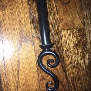 Black scroll design curtain rod- adjustable 25-50”